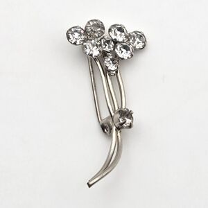 Vintage Austrian Crystal Floral Brooch